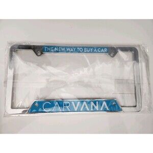 Carvana Metal License Plate Frame "The New Way To Buy a Car" Sealed In Original